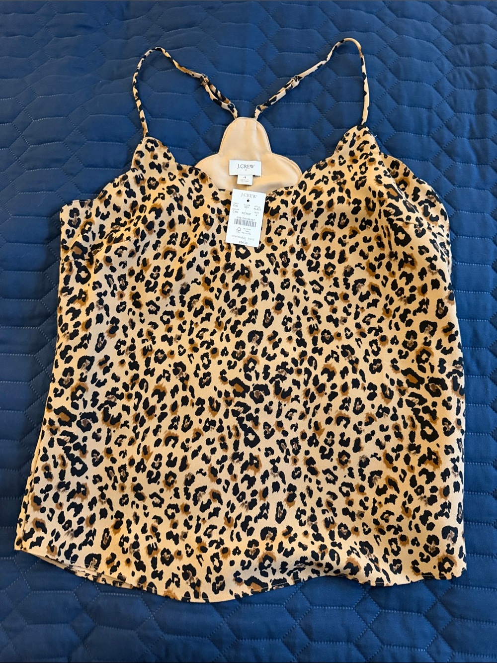 J. Crew Leopard-Print Silk Cami in Tan and Black
